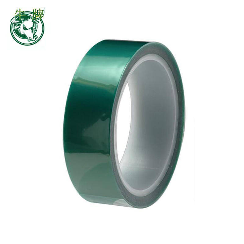 зеленый цвет подложки ПЭТ термостойкие силиконовые ленты клейкие ленты